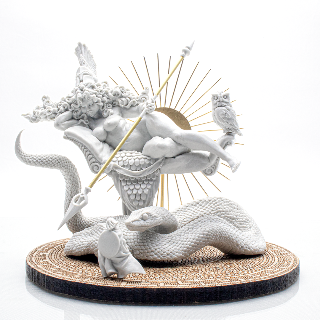 Miniatura Artesanal para Pintar de la Diosa Griega Atenea