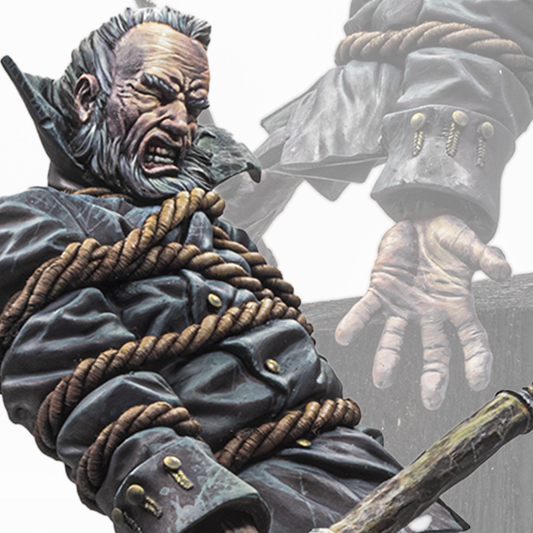 Miniatura Artesanal para Pintar del Capitán Ahab de Moby Dick