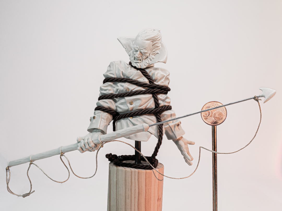 Miniatura Artesanal para Pintar del Capitán Ahab de Moby Dick