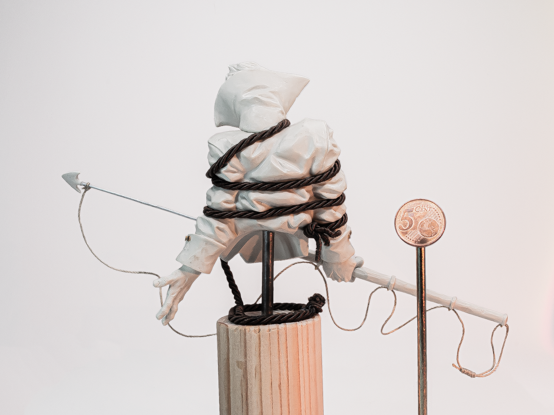 Miniatura Artesanal para Pintar del Capitán Ahab de Moby Dick