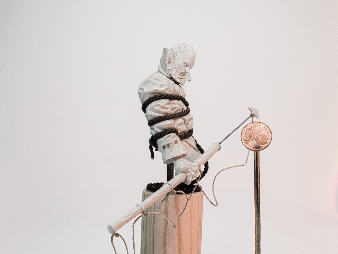 Miniatura Artesanal para Pintar del Capitán Ahab de Moby Dick