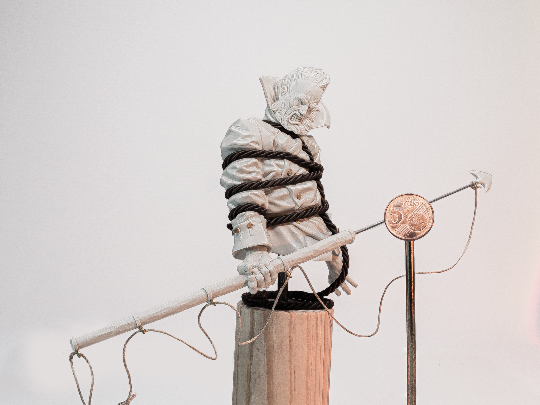 Miniatura Artesanal para Pintar del Capitán Ahab de Moby Dick